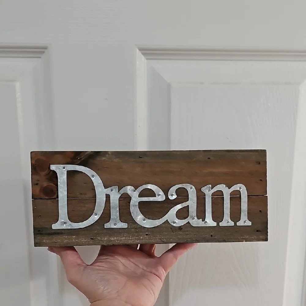Rustic "Dream" Wall Decor Sign - Picture 1 of 13